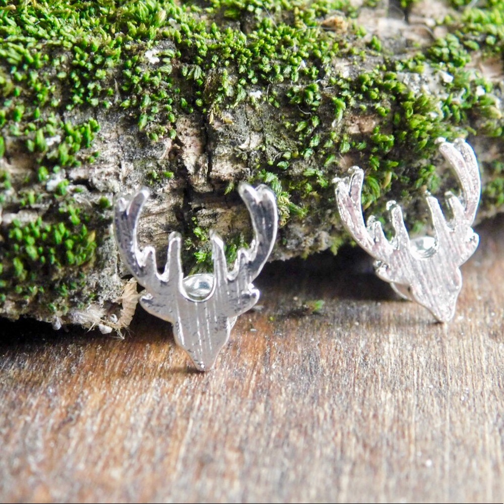 SALE Deer 🦌 antler nature earrings